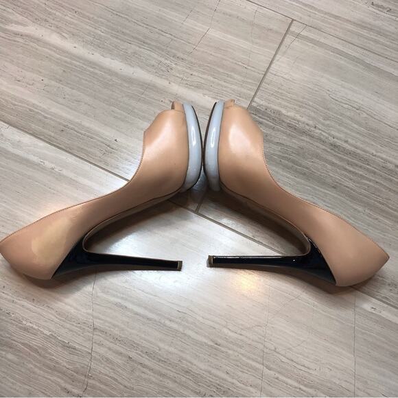 Nicholas Kirkwood Bi Color Pump Two Tone Platform Peach Black Pearl 38 EU 7.5 US - Picture 8 of 14